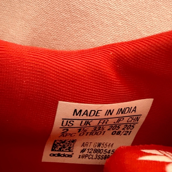 Adidas Men's Red and White Sneakers - Picture 5 of 5